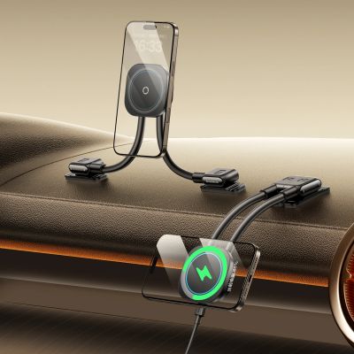 11. Baseus PrimeTrip C03sPro Kfz-Halterung für das Armaturenbrett mit Klebe-Induktionsladegerät – Schwarz