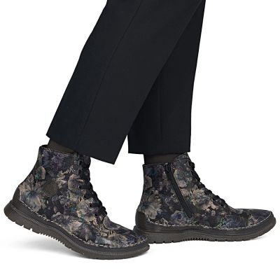 12. Gefütterte Damen-Ankle-Boots mit Blumenmuster Rieker 53632-90