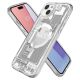 6. Spigen Ultra Hybrid Mag Case mit MagSafe für iPhone 15 Plus – Weiß (Zero One Pattern)