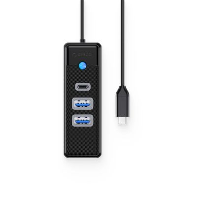 2. Orico PWC2U-C3 3-Port-USB-Hub (2x USB-A 3.0, 1x USB-C 3.0, 0,5 m Kabel) – Schwarz