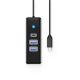 2. Orico PWC2U-C3 3-Port-USB-Hub (2x USB-A 3.0, 1x USB-C 3.0, 0,5 m Kabel) – Schwarz