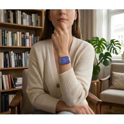 13. Smartwatch Gravity Silbernes Armband + Armband GT43-2
