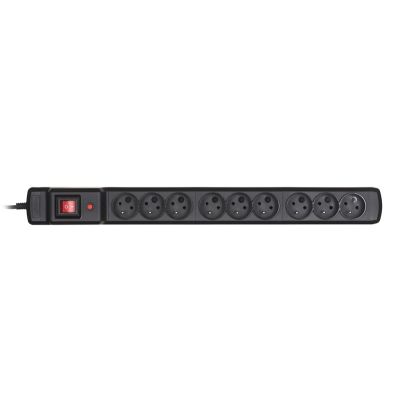 2. Activejet COMBO Überspannungsschutzleiste 9 gn/3m/cz (10 A; 2300 W) 3 m; schwarz