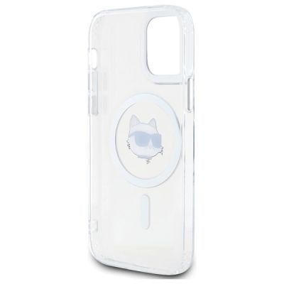 7. Karl Lagerfeld IML Metal Choupette Head MagSafe iPhone 12 Hülle - Weiß