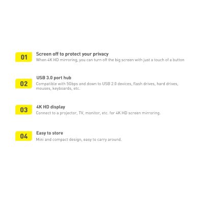 22. Baseus Lite Series multifunktionaler USB-Typ-C-HUB – 2 x USB 3.0 / USB Typ C / HDMI 1.4 / SD/TF OTG schwarz (WKQX050001)