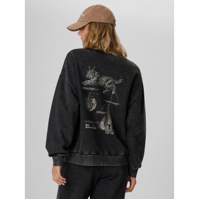 2. Locker geschnittenes Damen-Sweatshirt mit Print 4F 4FKAW26TSWSF3185-20S