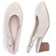 15. Beige Leder-Pumps mit offener Spitze Rieker 44651-60