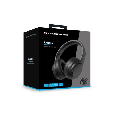 5. Conceptronic PARRIS03B Kopfhörer/Headset, kabelgebunden & kabellos, Kopfbügel, Bluetooth-Anrufe/Musik, Schwarz