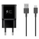 3. Samsung EP-TA200EBE USB-A 15W Wandladegerät mit EP-DR140ABE USB-A - USB-C Kabel (OOB Bulk - Ersatzverpackung) - Schwarz