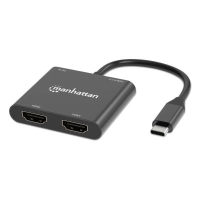 2. Manhattan 154321 Kabeladapter 0,15 m USB Typ-C 2 x HDMI Schwarz