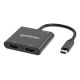 2. Manhattan 154321 Kabeladapter 0,15 m USB Typ-C 2 x HDMI Schwarz
