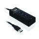 IBOX USB 3.0 Hub SCHWARZ 4-PORTS IUH3FB (4x USB 3.0; schwarz)