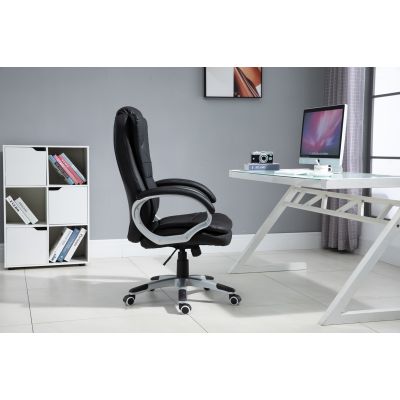 12. Activejet Bürostuhl mit Massagefunktion und Heizung, YK7304, Schwarz