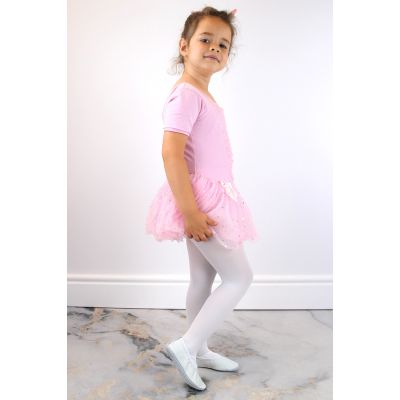 7. Jr Nazo Leder Tanzballettschuhe mit Gummibändern Weiß