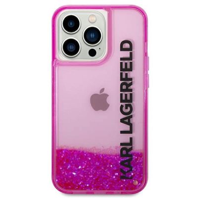 3. Karl Lagerfeld KLHCP14XLCKVF iPhone 14 Pro Max 6.7" pink / pink Hardcase Liquid Glitter Elong