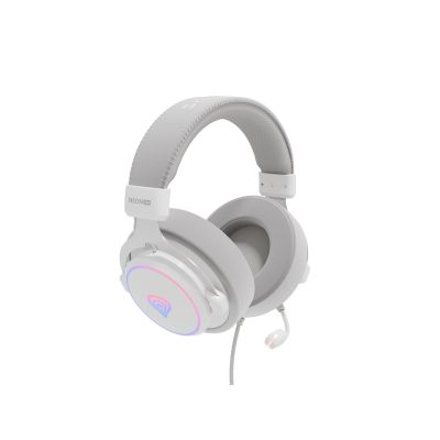 7. GENESIS Neon 764 Kabelgebundenes Gaming-Headset mit Kopfbügel, USB Typ-A, Weiß