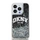 3. DKNY Liquid Glitter Hülle mit großem Logo für iPhone 15 Pro – Schwarz