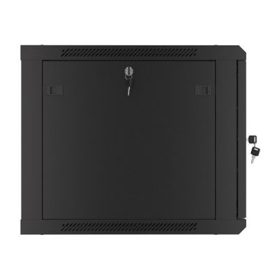 8. LANBERG Wandregalschrank 19" 9HE 600x600 Metalltür Schwarz (Bausatz) WF01-6609-00B