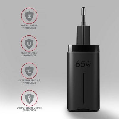 5. AXAGON ACU-DPQ65 Wandladegerät, GaN 65W, 3x Anschlüsse (USB-A + 2x USB-C), PD3.0/QC4+/PPS/Apple