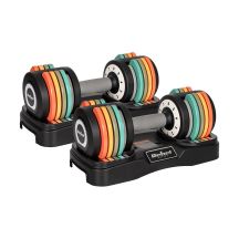 REBEL ACTIVE AUTOMATISCH VERSTELLBARE HANTELN AUS GUSSEISEN, SET 2X10 KG, 1 KG SCHLÄGE RBA2335