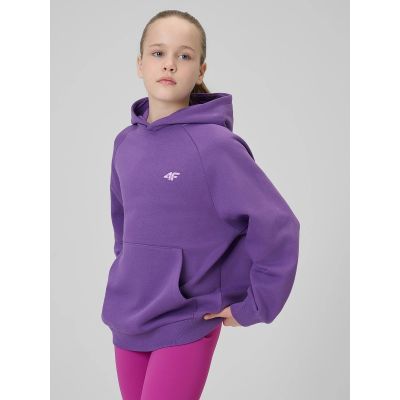 Lockerer Mädchen-Sweatshirt mit Kapuze 4F 4FJRSS26TSWSF3040-50S