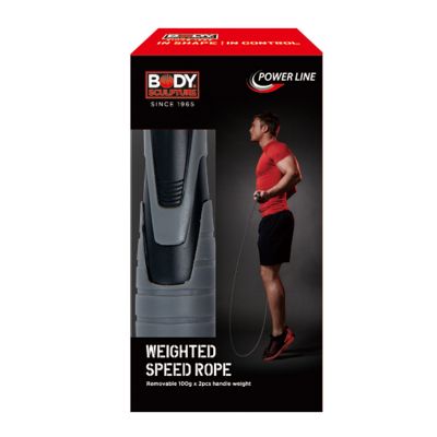 14. Speed-Springseil mit 2 x 100g Gewichten BK 256