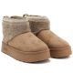 4. Big Star UU274169 Wasserdichte beige Plateau-Schneestiefel für Damen