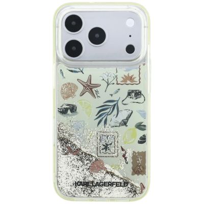 3. Karl Lagerfeld Liquid Glitter Strand- und Sandhülle für iPhone 17 Pro / 18 Pro – Beige