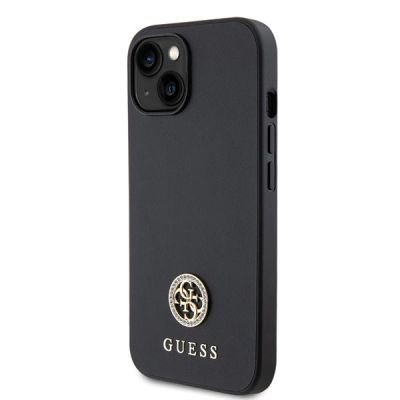 2. Guess GUHCP15MPS4DGPK iPhone 15 Plus 6,7" schwarz/schwarz Hardcase Strass Metall Logo
