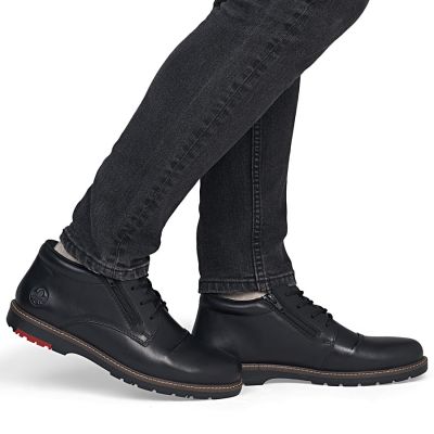 5. Bequeme Herren-Ankle-Boots aus Leder, gefüttert, schwarz, Rieker 10504-00