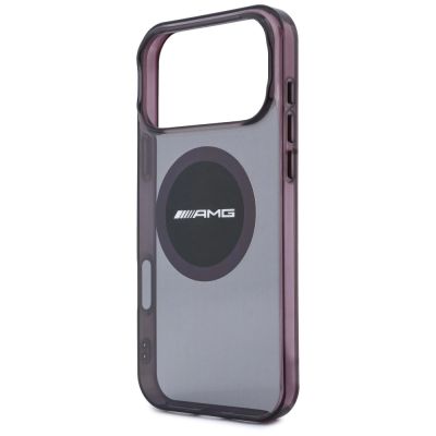 6. Mercedes AMG IML Transparent Bicolor Block MagSafe Hülle für iPhone 18 Pro Max / 17 Pro Max - Schwarz und Burgunderrot