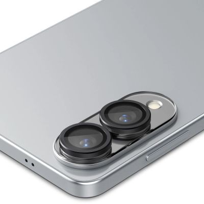 4. Spigen Optik Pro GLAS.TR "Ez Fit" 2er-Pack Kamera-Cover für Samsung Galaxy S25 Edge - Schwarz