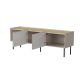 2. TV-Schrank FELLINI 150x40x52 Kaschmir + geölte Eichenplatte
