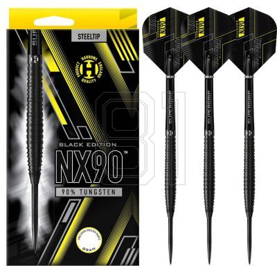 7. Harrows NX90 Black Darts 90% Stahlspitze NX90Black90%