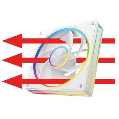 3. MODECOM VOLCANO LOOP 120 ARGB REVERSE FAN WHITE