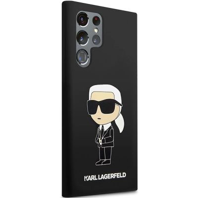 4. Karl Lagerfeld Silikon Ikonik Hülle für Samsung Galaxy S24 Ultra – schwarz