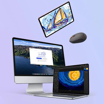 14. Baseus F01B 2,4-GHz-Funkmaus + Bluetooth 3.0 + 5.0 – Grau