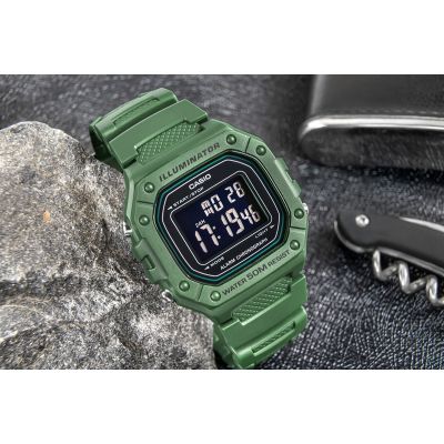 5. CASIO W-218H-3BVEF Unisex-Uhr + Box