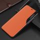 11. Eco Leather View Case booktype case schutzhülle aufklappbare hülle iPhone 13 Pro Max orange