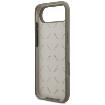 7. Guess Silikonhülle mit großem 4G-Schriftzug für iPhone Air – Braun