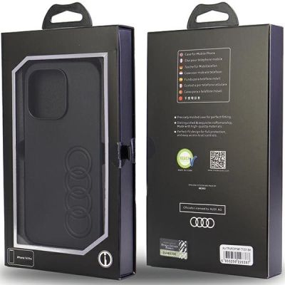 7. Audi Kunstleder iPhone 14 Pro 6,1" schwarz/schwarz Hardcase AU-TPUPPCIP14P-TT/D1-BK
