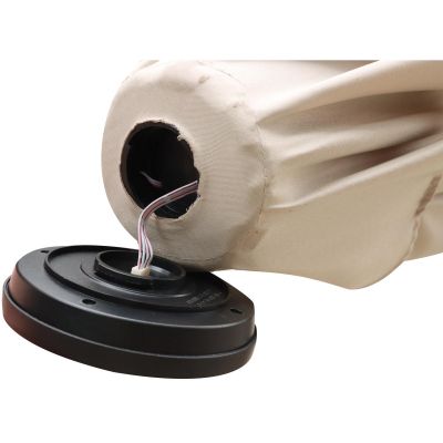 15. Gartenschirm mit LED-Beleuchtung, 300 cm, Beige