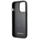 7. AMG AMHCP14LGSEBK iPhone 14 Pro 6.1 "schwarz / schwarzes Hardcase Leder geprägte Linien