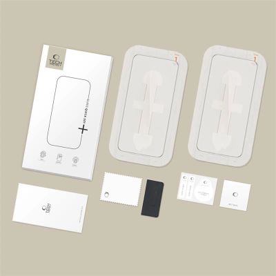 8. Tech-Protect Quick Set+ Panzerglas 2er-Pack für iPhone 15/16