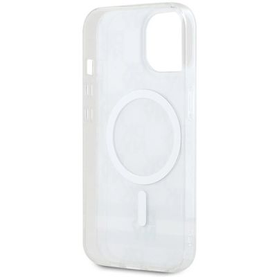 7. DKNY IML Checkered Mono Pattern & Printed Stripes MagSafe-Hülle für iPhone 15 / 14 / 13 – Beige