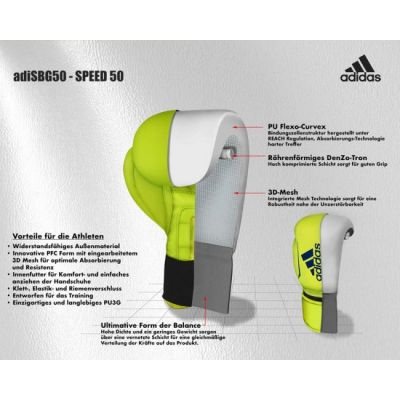 6. Adidas SPEED 50 rote Boxhandschuhe