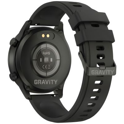 12. Smartwatch Gravity Black 2 Armbänder GT10-4