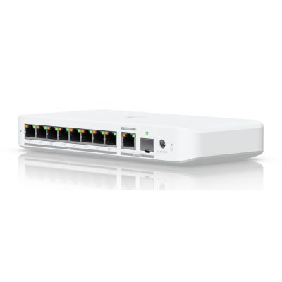 15. Switch Ubiquiti UniFi 9p PoE (PoE++: 8;) Managed Multigigabit/10G (USW-Flex-2.5G-8-PoE-EU)