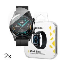 Wozinsky Full Glue gehärtetes Glas für Huawei Watch GT 2 / GT 2 Pro 42 mm (2 Stück)