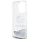 7. Hello Kitty Liquid Glitter Charms Kitty Head Hülle für iPhone 14 Pro Max – Silber
